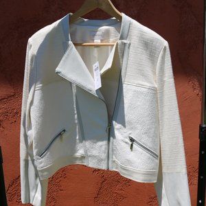 Chicos Off-White Moto Jacket